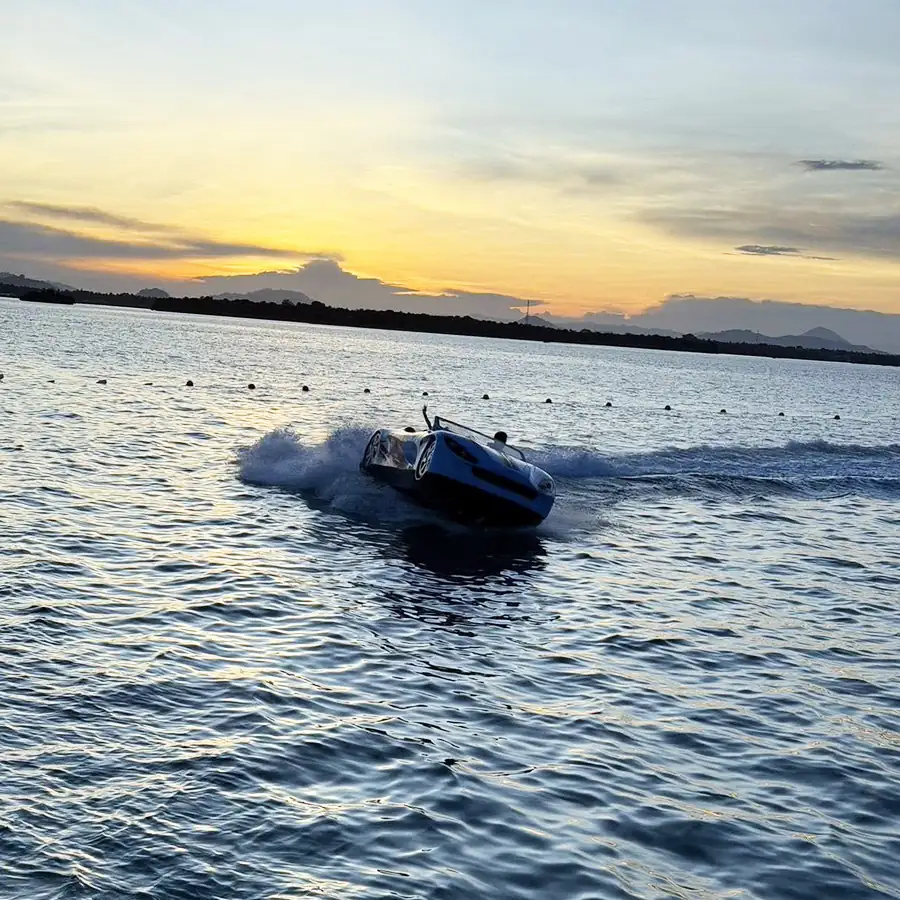 Golden sunset colors over the water at Crystal Resort