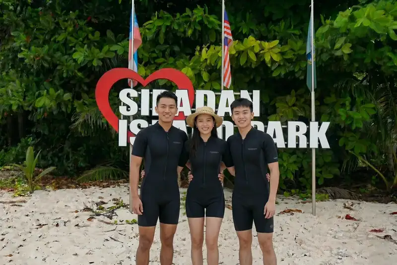 Official sign board for the Sipadan Island Marine Park Crystal Resort